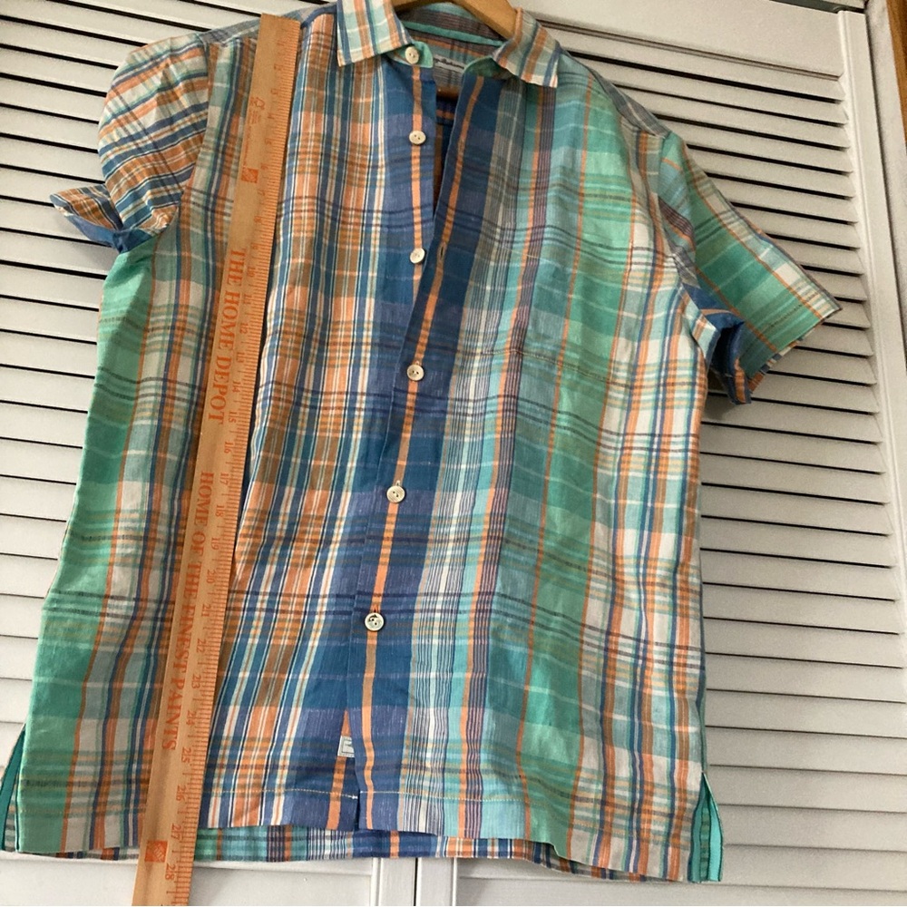 Tommy Bahama mens short sleeve shirt cabana daiquiri 55% silk 45% linen - Picture 6 of 14